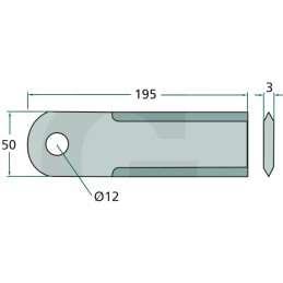 Lygus peilis, granitinis šiaudų smulkintuvas