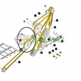 Trapecinis diržas New Holland TC Laverda Case AF 8764295