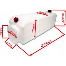 Tvirtas 18l bakas hidrauliniams mazgams