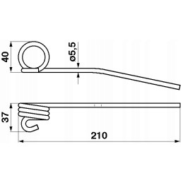 Claas 800021 motociklo pirštas