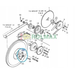 Antraštės rato stebulė New Holland TX 84320882
