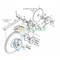 Antraštės rato stebulė New Holland TX 84320882