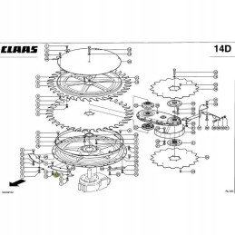Pjūklas Claas RU450 RU600 dešinysis 996312 09963121