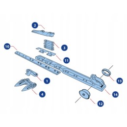 Claas 524153 dalgio galvutės nusidėvėjimo plokštelė