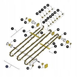 Newholland pasvirimo grandinės komplektas 47483259