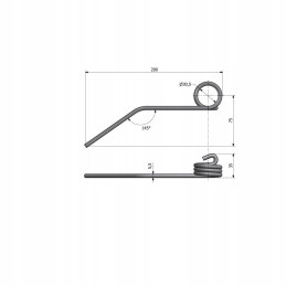 Lankstus pirštas motowdel l 200 mm fi 5 5 mm claas