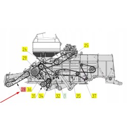 1002007 kompozitinis trapecinis diržas 4b x 4290 la
