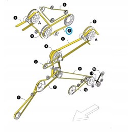 New Holland tx66 pašarų kombaino diržas 2hb5470 84817637 c