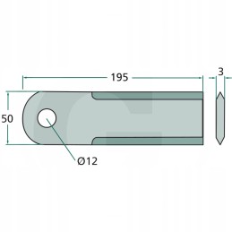 Peilis šiaudų smulkintuvui John Deere