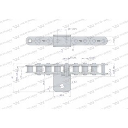 Kombaino konvejerio 19 grandinė c08b r1 1 2