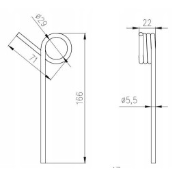 Claas krautuvo universalo rinktuvo pirštas