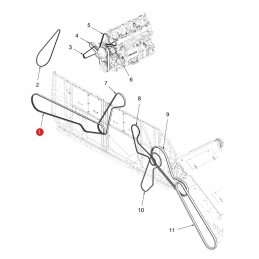 Mf fendt 0323448 vartų trapecinis diržas