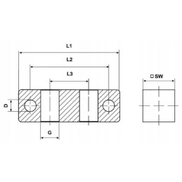 Jungiamasis blokas 5 jungtys m10x1 clnb5m1010
