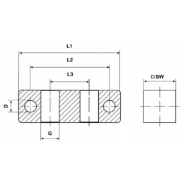 Jungiamasis blokas 2 jungtys m10x1 clnb2m1010