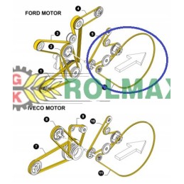 Pasukamas krepšelio dirželis 84022715 dėklas new holland c