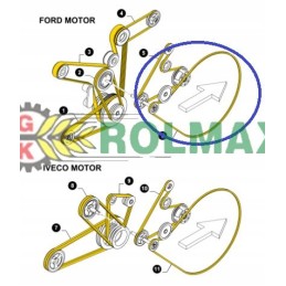 Pasukamas krepšelio dirželis 84022715 dėklas new holland c