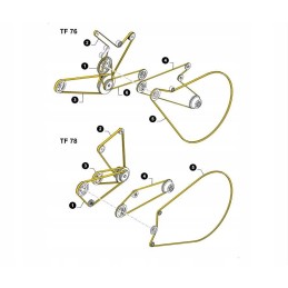 Pasukamas krepšelio dirželis 84022715 dėklas new holland c