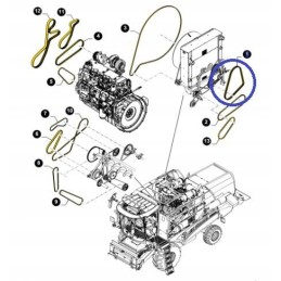 Ventiliatoriaus diržas 393519 new holland cnh