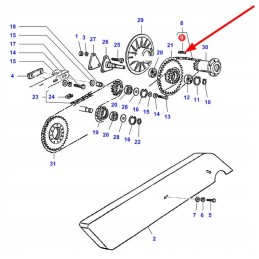 La340437950 ritės sumažinimo grandinės segtukas