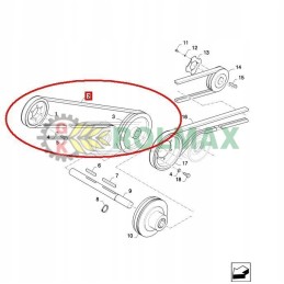 New Holland dėklo ištraukimo diržas 84996133