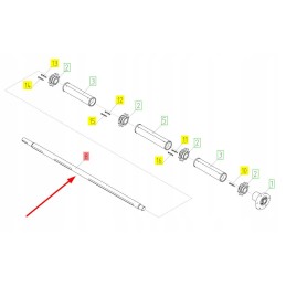 101268491 nuožulniojo konvejerio galinis volas