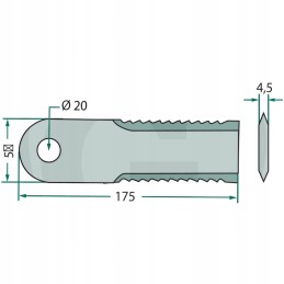 Smulkintuvas hf šiaudų smulkintuvui su dantukais
