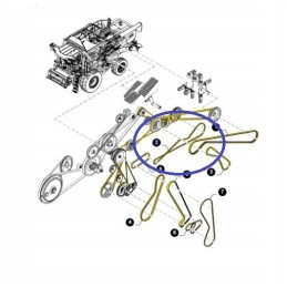 Šaudyklės pavaros diržas 84057482 new holland cnh