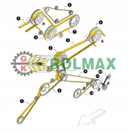 New Holland TF TX 89593400 cnh surinkimo diržas