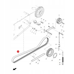 V formos diržas massey ferguson la344311132 originalus