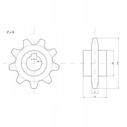 Viršutinis pasvirusio tiektuvo ratas su 9 o 40 mm claas