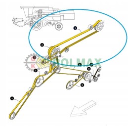 Diržas new Holland tx 80922911 4hb4277 originalus cnh
