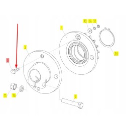 100725893 grūdų bako sankabos stebulės varžtas