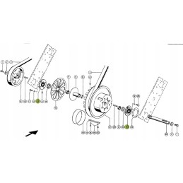 Korpusas su guoliu Claas 629193 kuliamosios mašinos pavarai