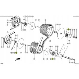 Korpusas su guoliu Claas 629193 kuliamosios mašinos pavarai