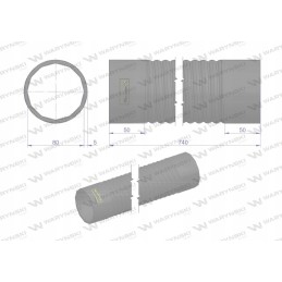 Oro filtro kabelis fi80 nuo 056 Bizon Warynski