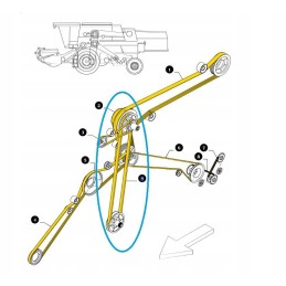 Eigos diržas new holland tx tf 80440780 cnh