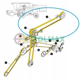 Eigos diržas new holland tx tf 80440780 vartai