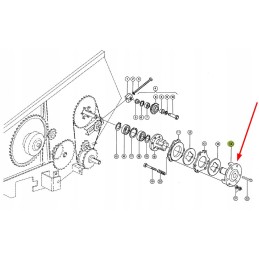 676003 1 pjovimo mazgo sankabos flanšas