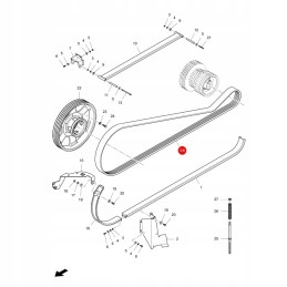 Mf fendt 1925398 vartų trapecinis diržas