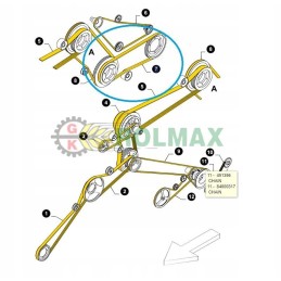 Pašarų kombaino pavaros diržas new holland tx 84004443