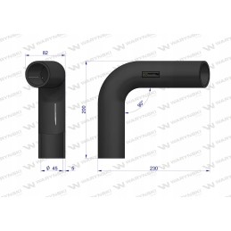 Bizon Warynski viršutinis radiatoriaus alkūninis vamzdis