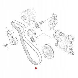 V formos diržas 8 pk x 1230 mf la323019750 originalus
