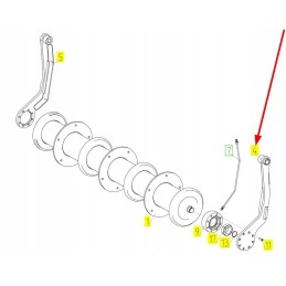 103258692 pasvirusio tiektuvo kairioji būgno svirtis
