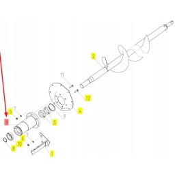 100061653 grūdų bako sraigto stebulė