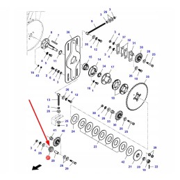 La321034750 įsiurbimo būgno pavaros volelis