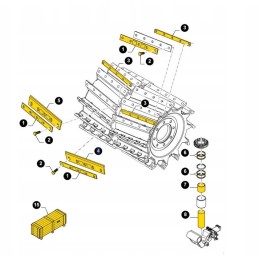 Pašarų kombaino peilių komplektas New Holland FR 87493529 pr
