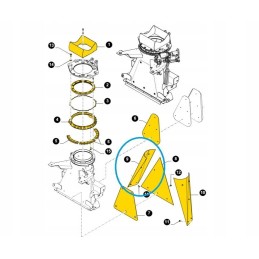 Frikcinė plokštė dešinė new holland fr9050 84454221 cnh