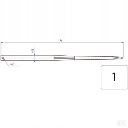 Krautuvas tiesus žvaigždės profilis 45x1000 mm