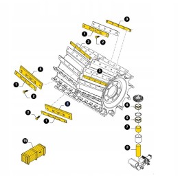 Pašarų kombaino peilių komplektas New Holland FR 87493528 LE