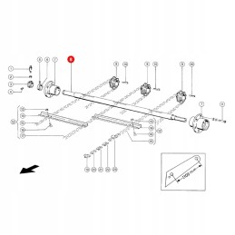 Viršutinis pasvirusio tiektuvo velenas Claas 650689 0 vnt